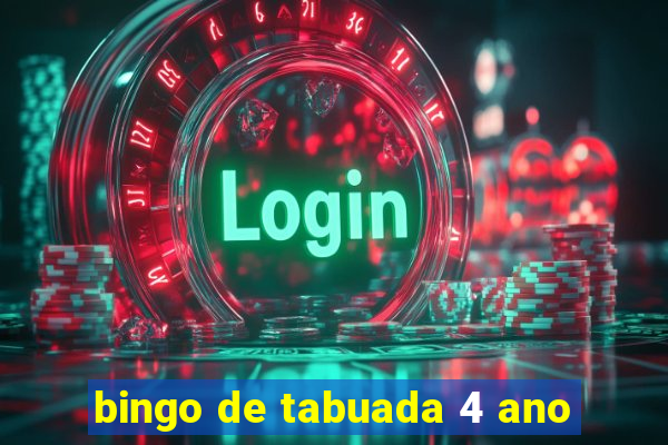 bingo de tabuada 4 ano